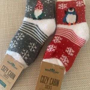 Christmas, Kids Holiday, Cabin Socks. Youth 10-4, Brand New with Tags